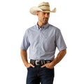 Man wearing a checkered shirt, jeans, and a cowboy hat on a white background