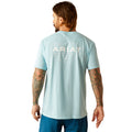 Ariat Men's Southwest Simple T-Shirt in Sky Blue Heather Colour Back