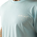 Ariat Men's Southwest Simple T-Shirt in Sky Blue Heather Colour Detail