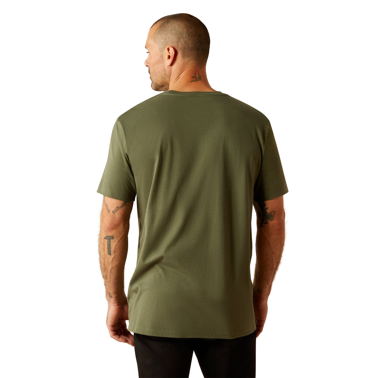 Ariat Men's Patriot Stripe T-Shirt in Surplus Green Colour Back
