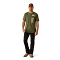 Ariat Men's Patriot Stripe T-Shirt in Surplus Green Colour Full