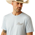 Ariat Men's Cactus Roper T-Shirt in Sky Blue Colour Detail