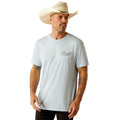 Ariat Men's Cactus Roper T-Shirt in Sky Blue Colour Front