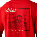 Ariat Men's Proud Farmer T-Shirt in Redline Colour Detail