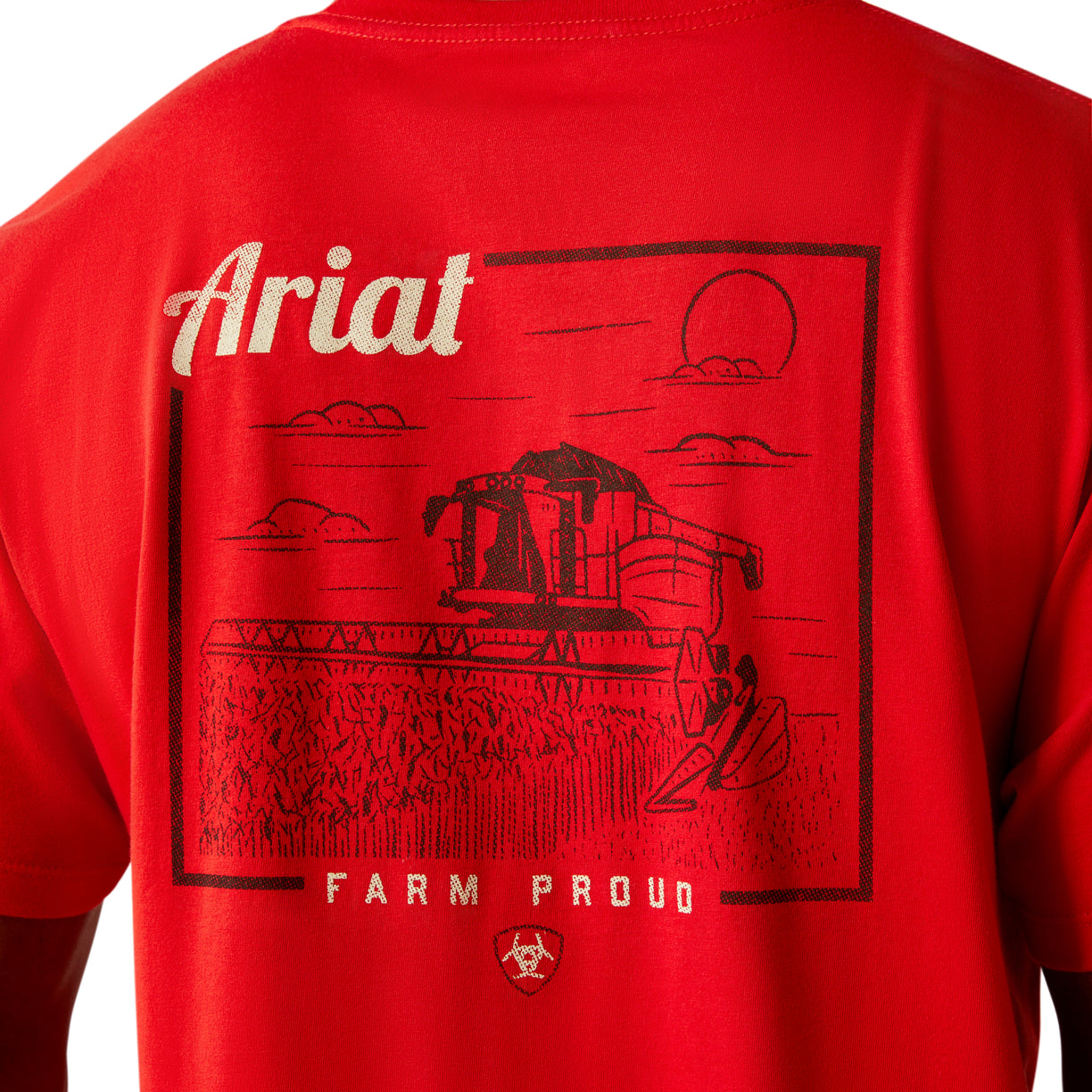 Ariat Men's Proud Farmer T-Shirt in Redline Colour Detail