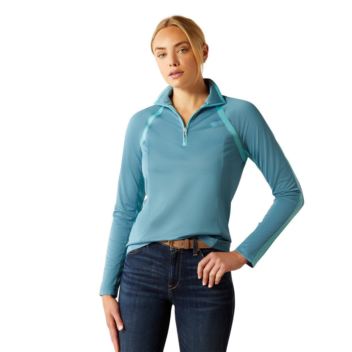 ARIAT Sunstopper 3.0 1/4 Zip Baselayer » Taille: L, Couleur: navy dot ARIAT Sunstopper 3.0 1/4 Zip Baselayer » Taille: L, Couleur: navy dot