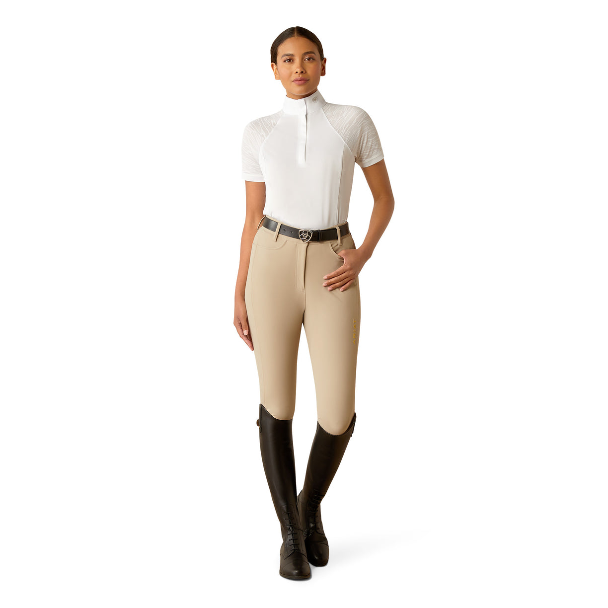 Ariat Women's Aptos Vent 2.0 Show Shirt in White Colour Full