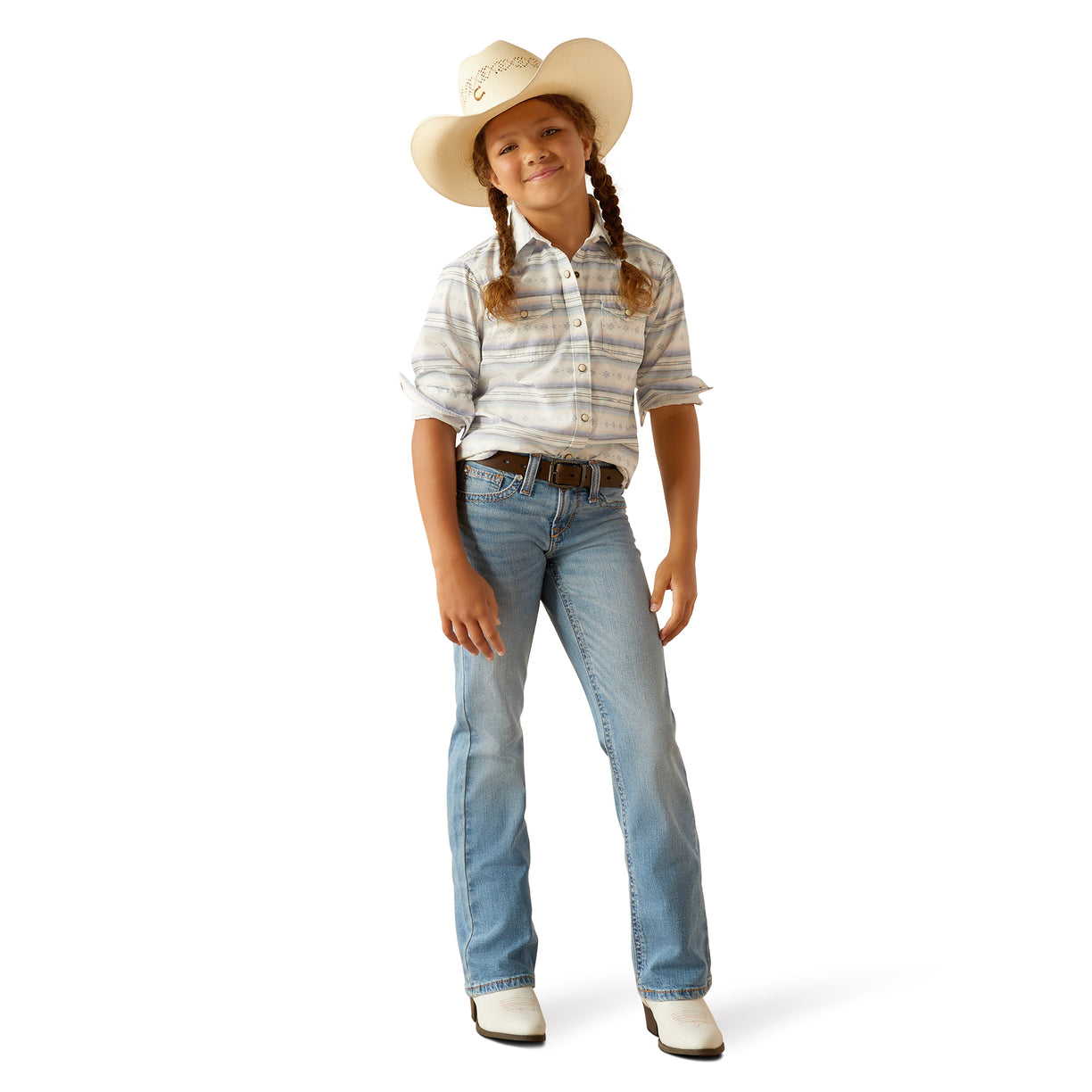 Ariat Kid's Alyssa Shirt in Geo Stream Serape Pattern