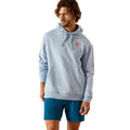 Ariat Men's Logo Hoodie in Light Blue Heather Colour Front