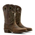 Ariat Men's Hybrid Roughstock Antler Cowboy Boot in wile taupe & espresso leather - Pair