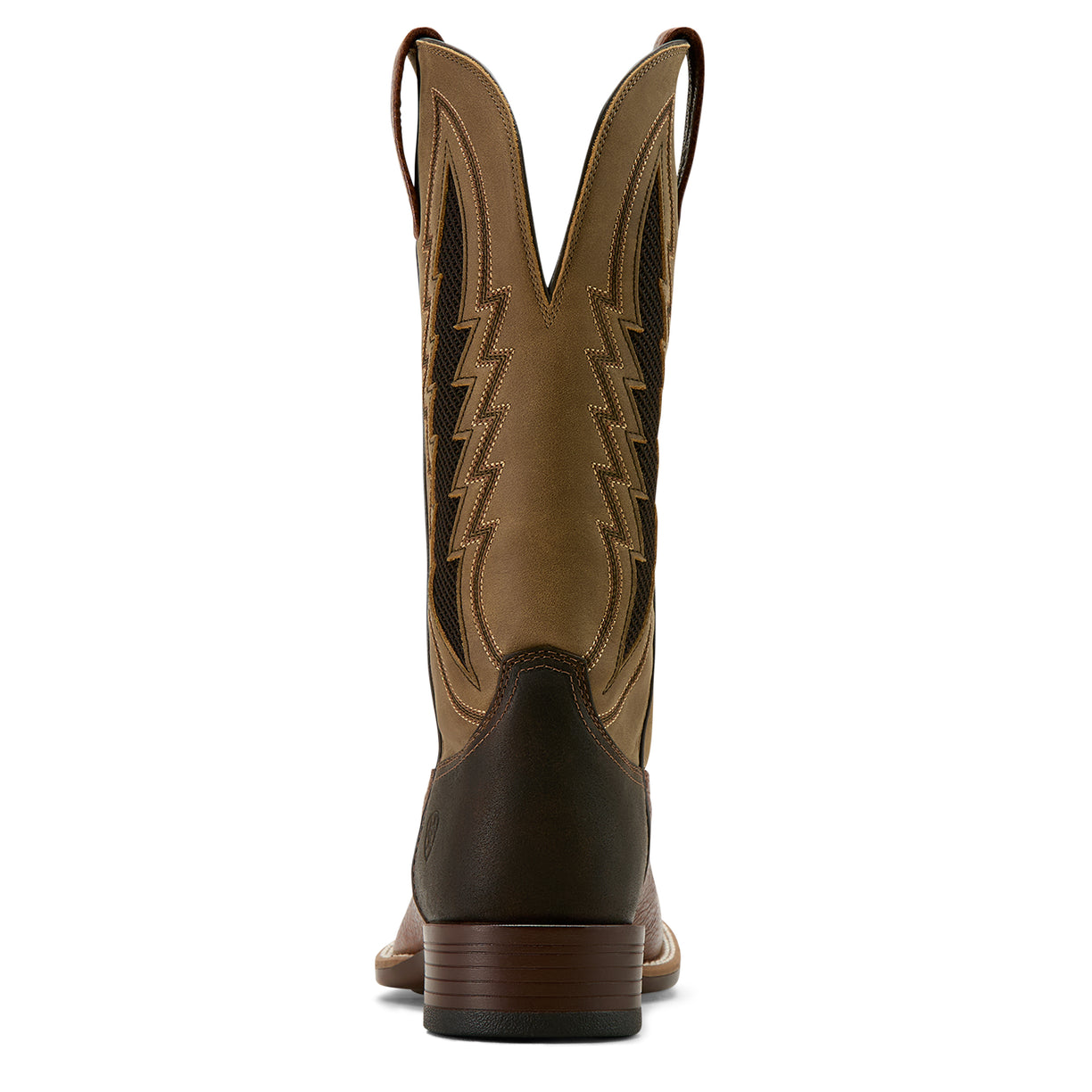Ariat Men's Dakota VentTEK Cowboy Boots in Beastly Brown & Brown Bomber Leather - Heel