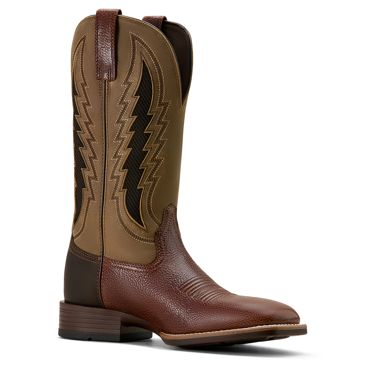 Ariat Men's Dakota VentTEK Cowboy Boots in Beastly Brown & Brown Bomber Leather - Angle