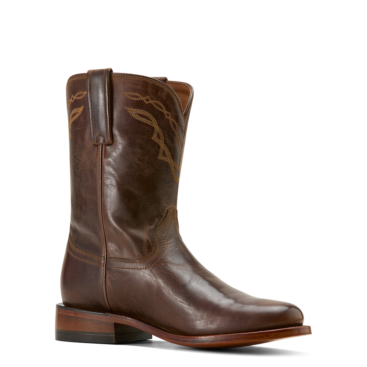 Ariat Men's Downtown Western Boot in loco brown leather - Angle