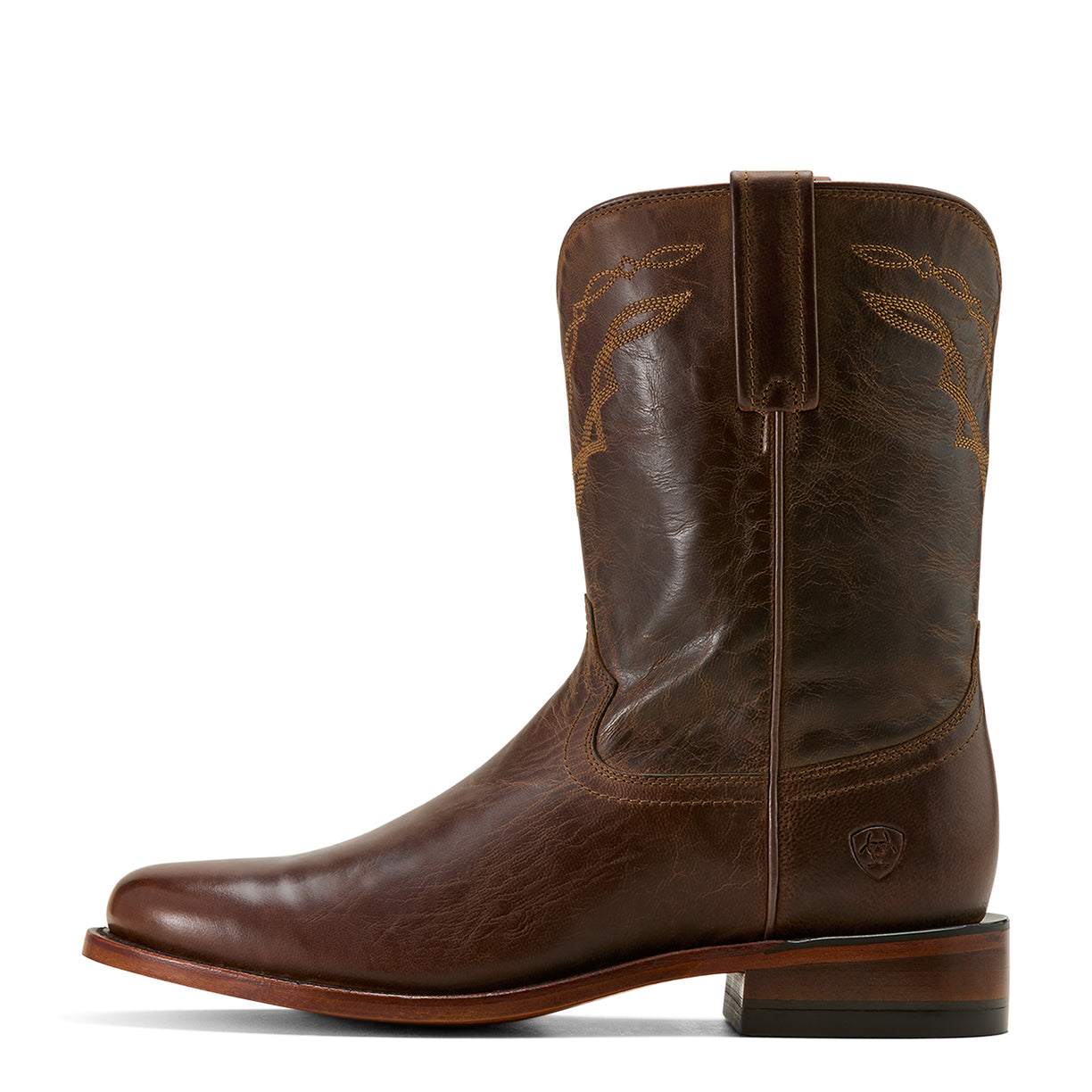 Ariat Men's Downtown Western Boot in loco brown leather - Side