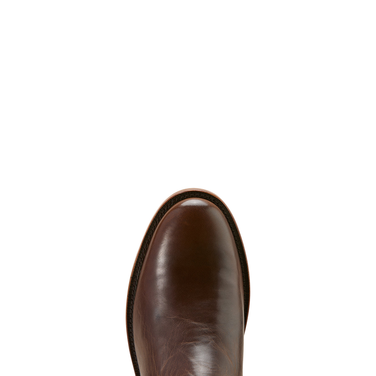 Ariat Men's Downtown Western Boot in loco brown leather - Toe