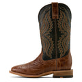 Ariat Men's Baxter Cowboy Boot in Dark Tan & Black Deertan Colour Side