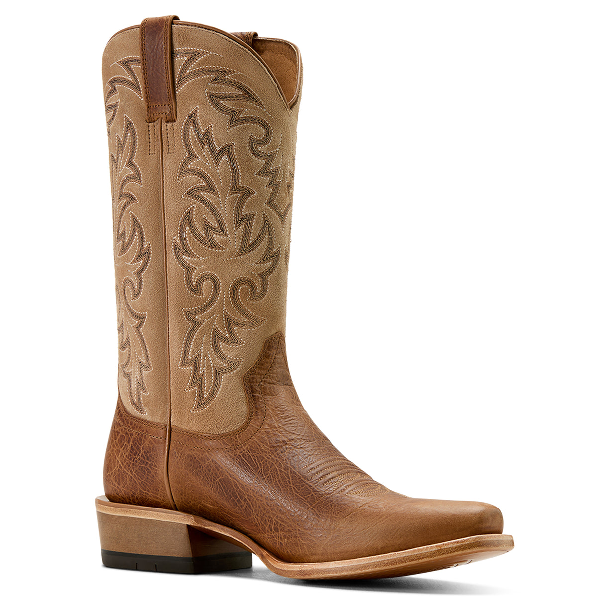Ariat Men's Futurity Champ Cowboy Boot in tan tone leather - Angle