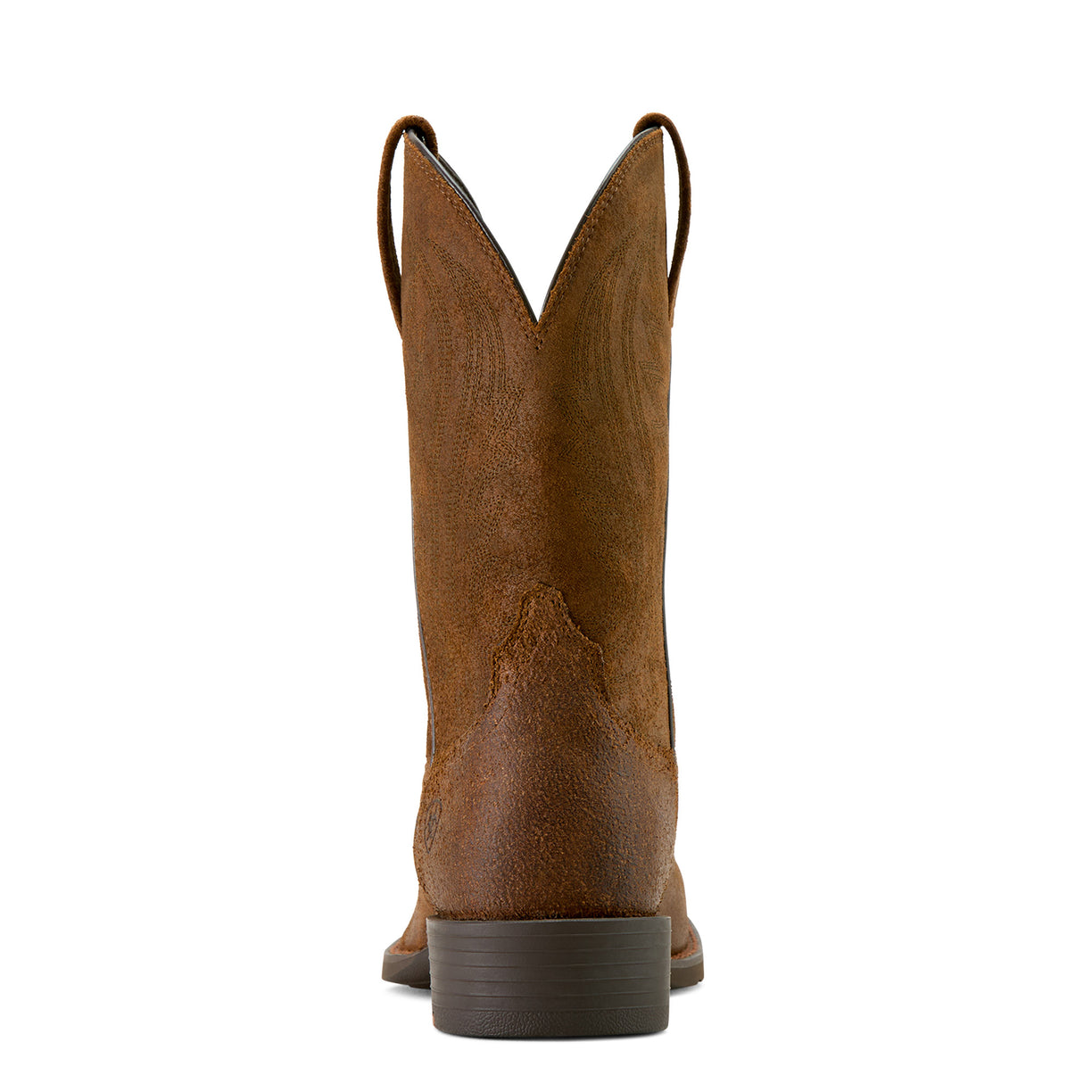 Brown cowboy boot on a white background