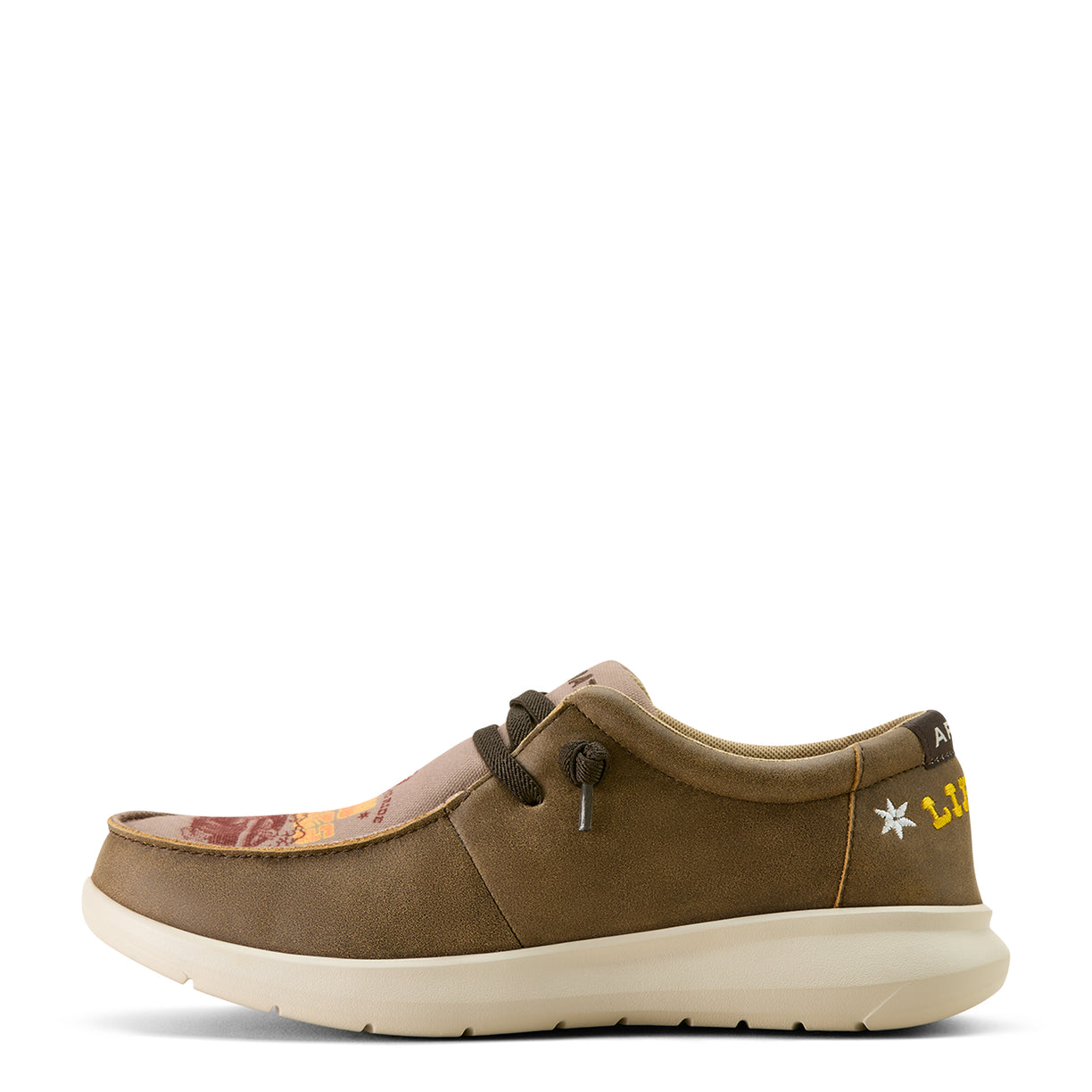 Brown casual shoe on a white background