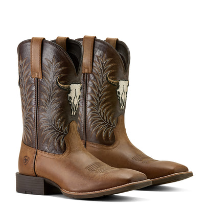 Sport Steer Skull Cowboy Boot