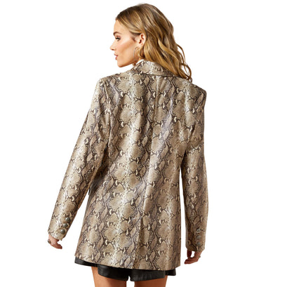 Embosses Snakeskin Blazer