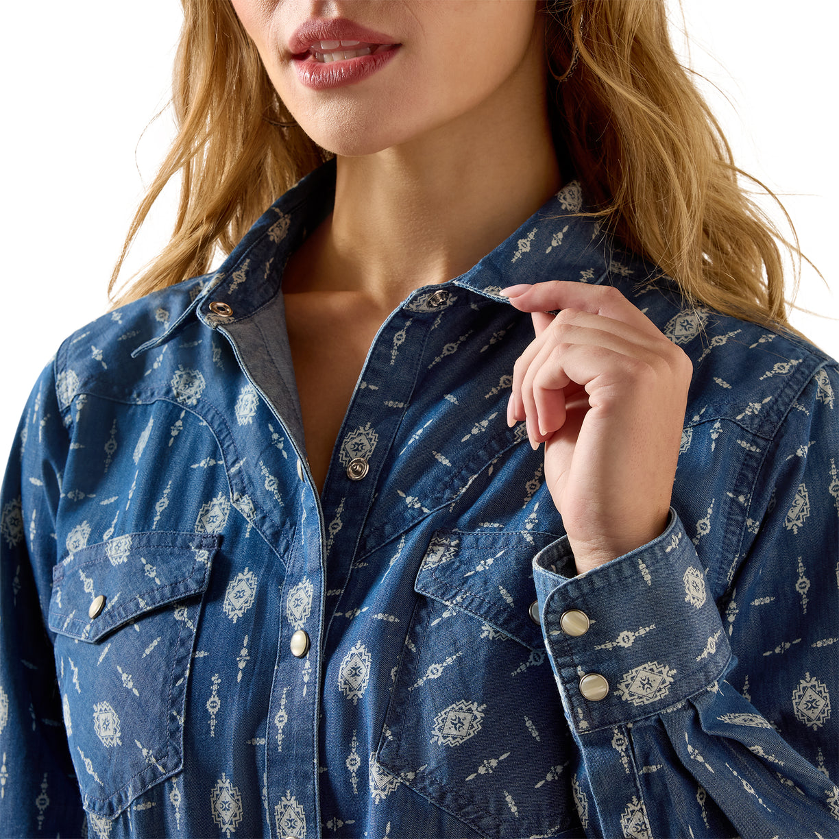 Wild Blue Western Snap Shirt