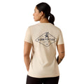 Rebar Cotton Strong Anvil Logo T-Shirt in Whisper Pink, back view showing the Born For This graphic