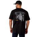 Ariat Rebar Workman Graveyard T-Shirt in Black, back graphic print