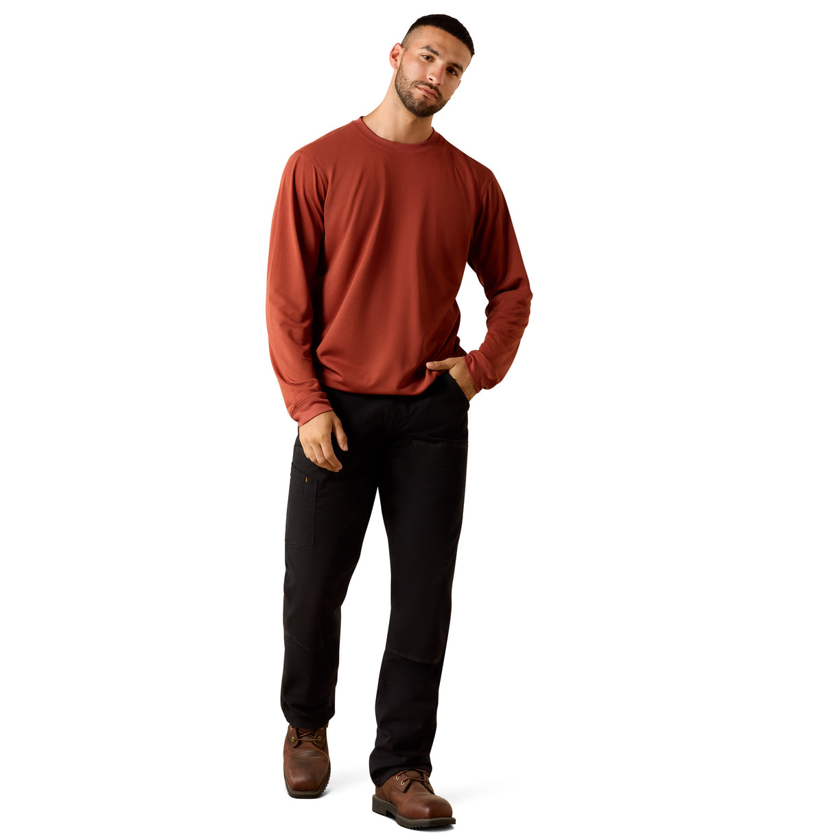 Rebar Heat Fighter Label Long Sleeve T-Shirt
