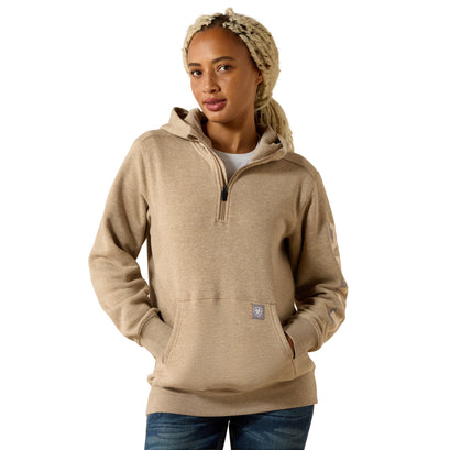 Rebar Lightweight Logo 1/2 Zip Hoodie