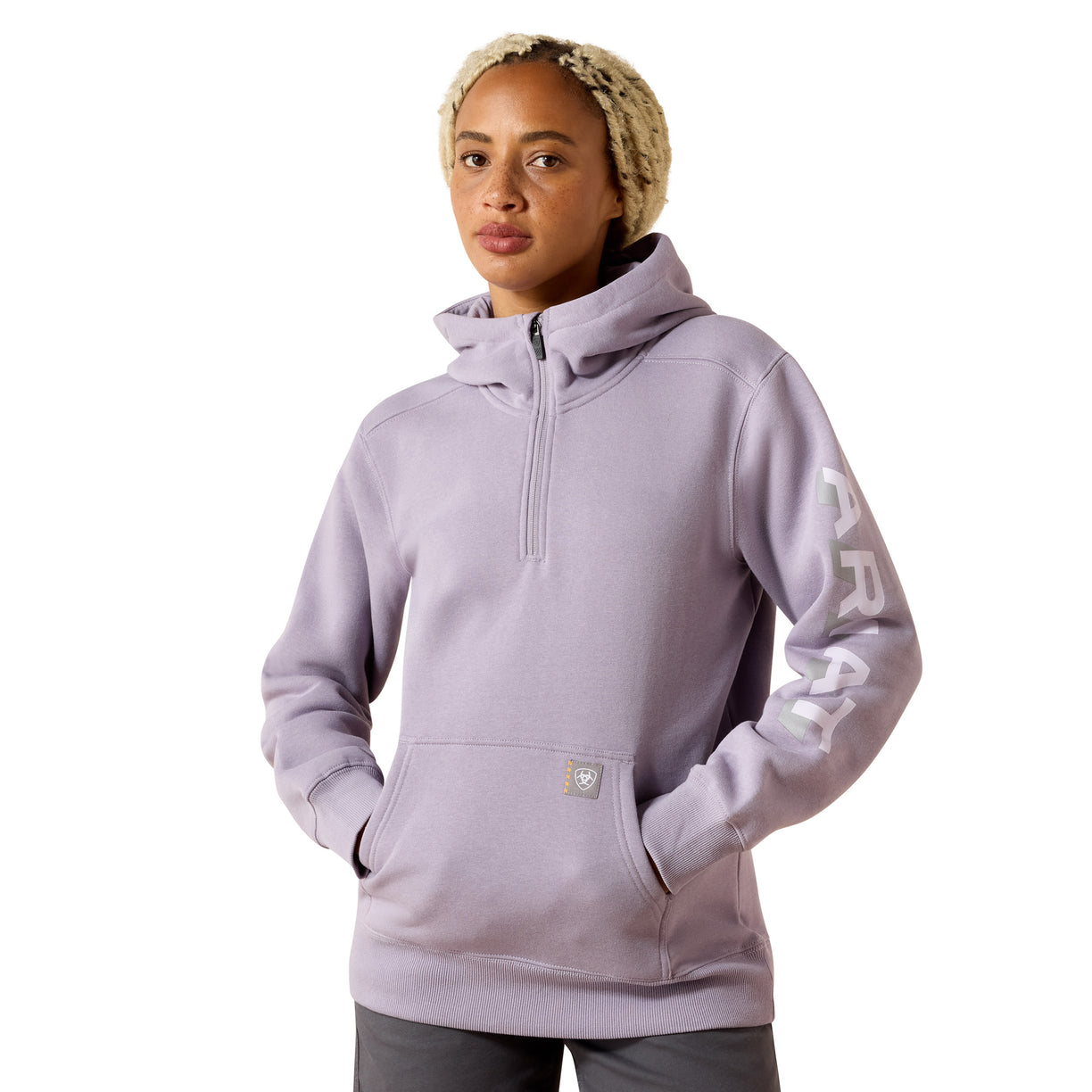 Rebar Lightweight Logo 1/2 Zip Hoodie
