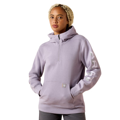 Rebar Lightweight Logo 1/2 Zip Hoodie