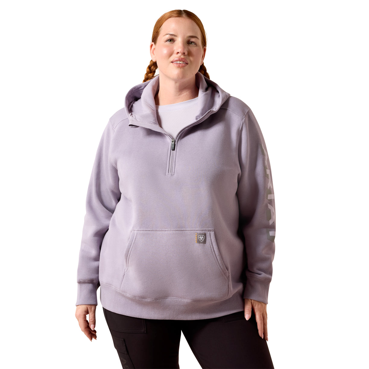 Rebar Lightweight Logo 1/2 Zip Hoodie