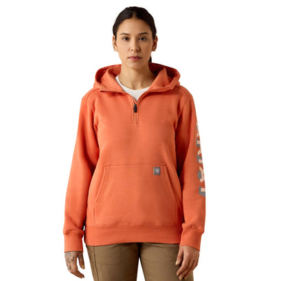Rebar Lightweight Logo 1/2 Zip Hoodie