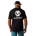 Black t-shirt with a skull and Ariat Work logo print on the back