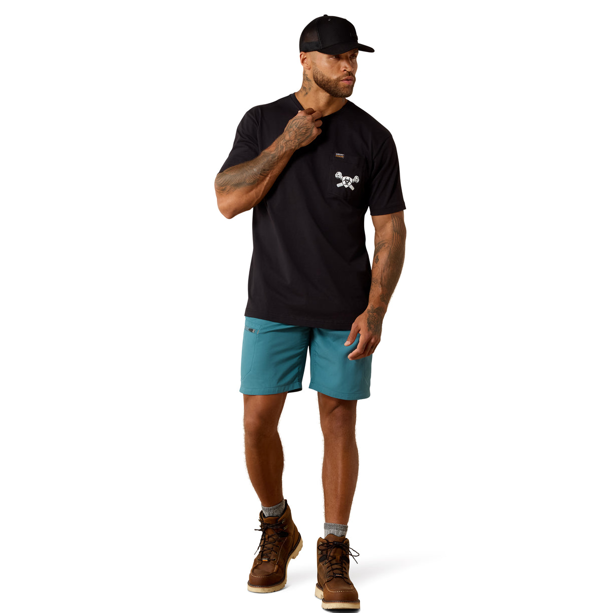 Rebar Cotton Strong Bolt Skull T-Shirt