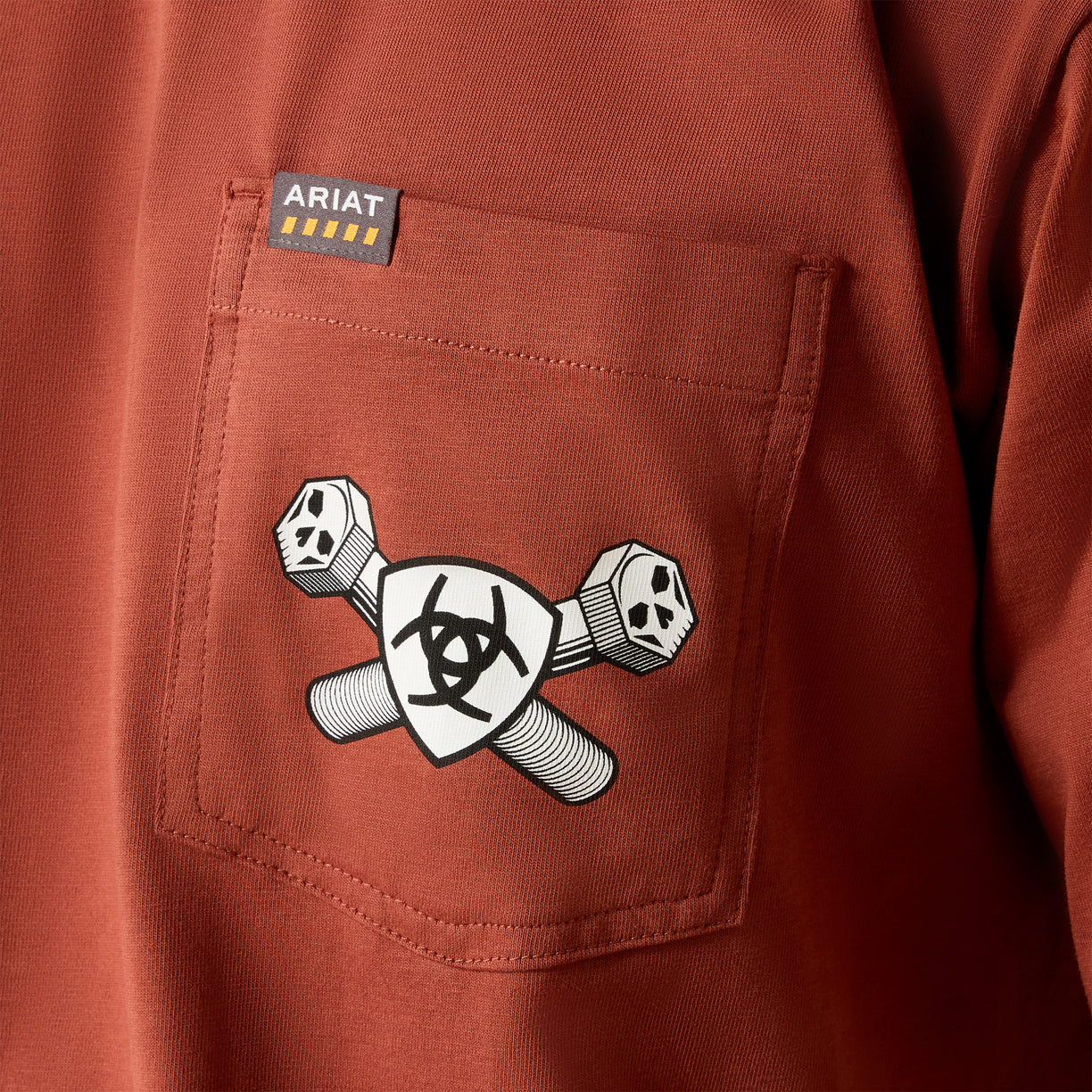 Rebar Cotton Strong Bolt Skull T-Shirt