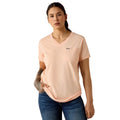 Ariat Rebar Workman T-Shirt in Peach with chest pocket