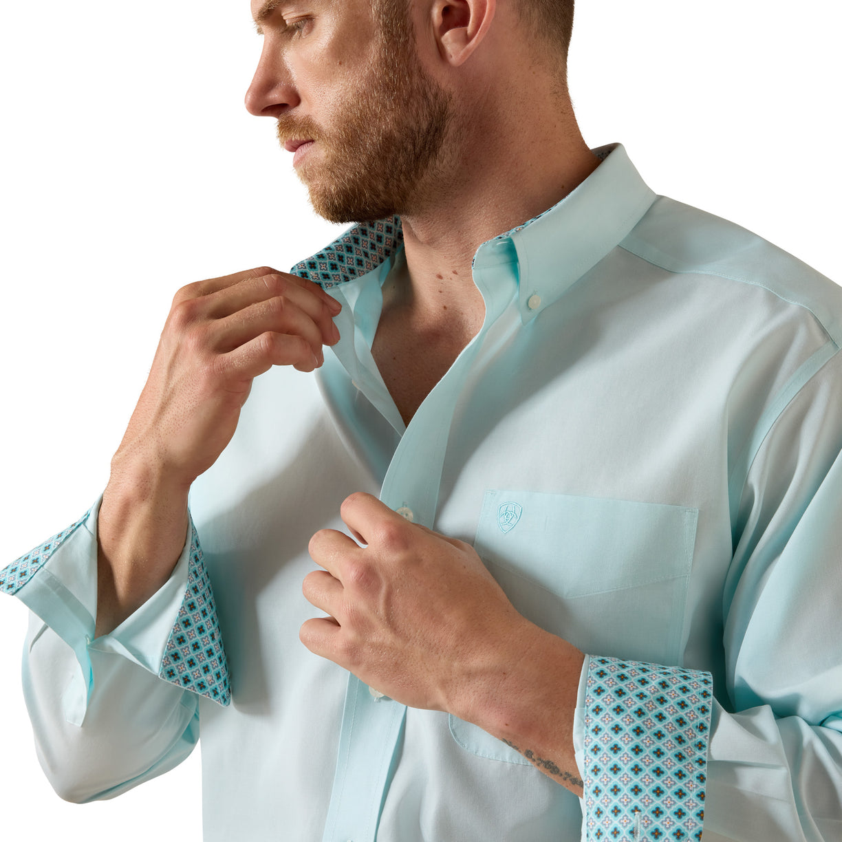Wrinkle Free Solid Pinpoint Oxford Classic Fit Shirt