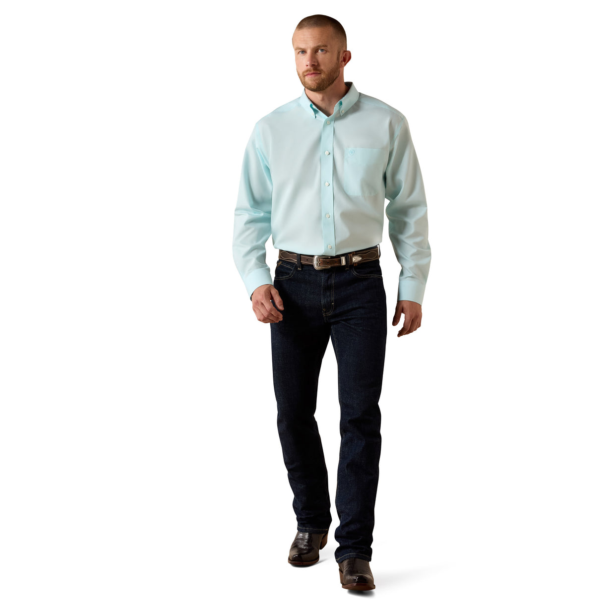 Wrinkle Free Solid Pinpoint Oxford Classic Fit Shirt
