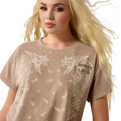 Paisley Boxy Crop T-Shirt