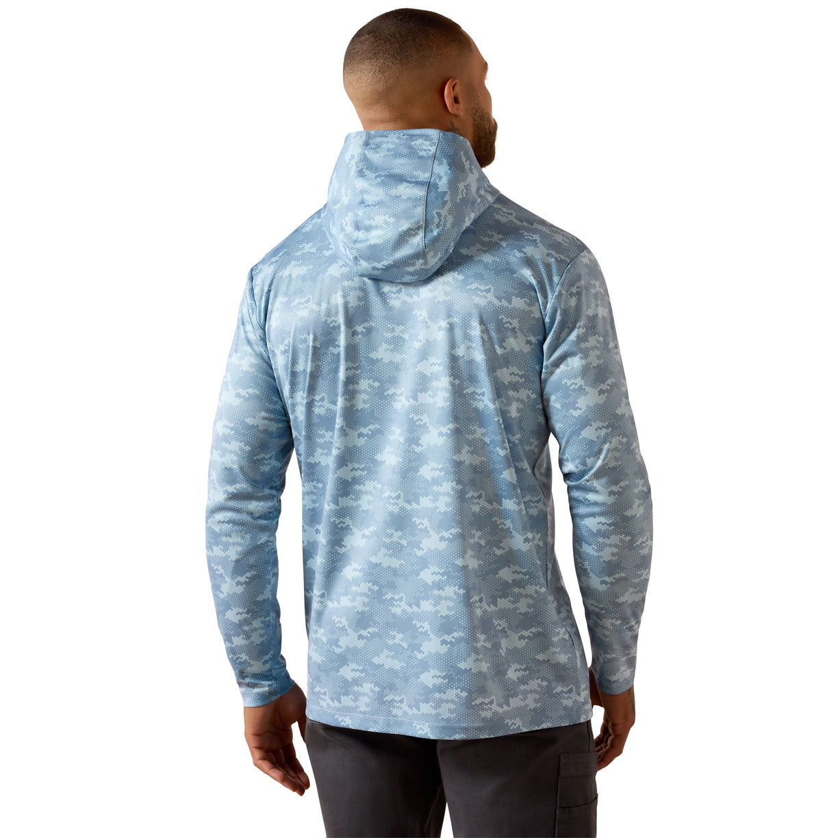 Rebar Sunblocker Printed Craft Hooded Long Sleeve T-Shirt