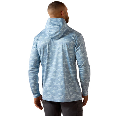 Rebar Sunblocker Printed Craft Hooded Long Sleeve T-Shirt