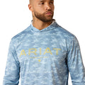 Rebar Sunblocker Printed Craft Hooded Long Sleeve T-Shirt