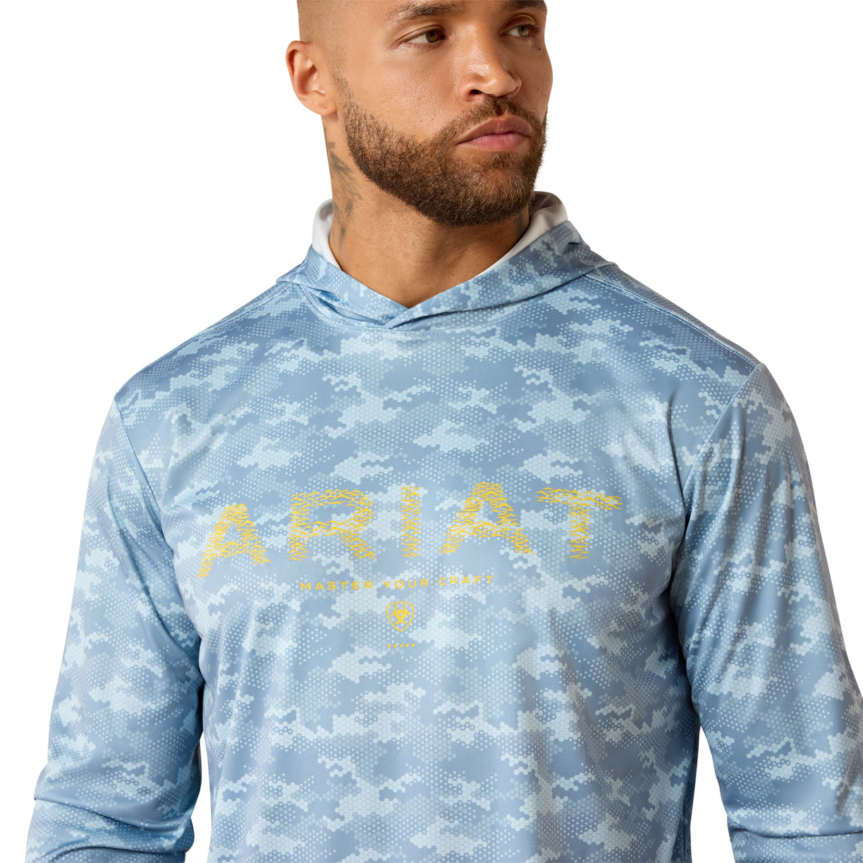Rebar Sunblocker Printed Craft Hooded Long Sleeve T-Shirt