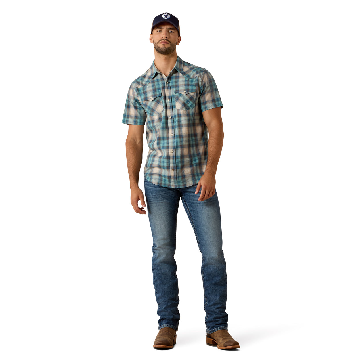 Retro Halden Fitted Snap Shirt