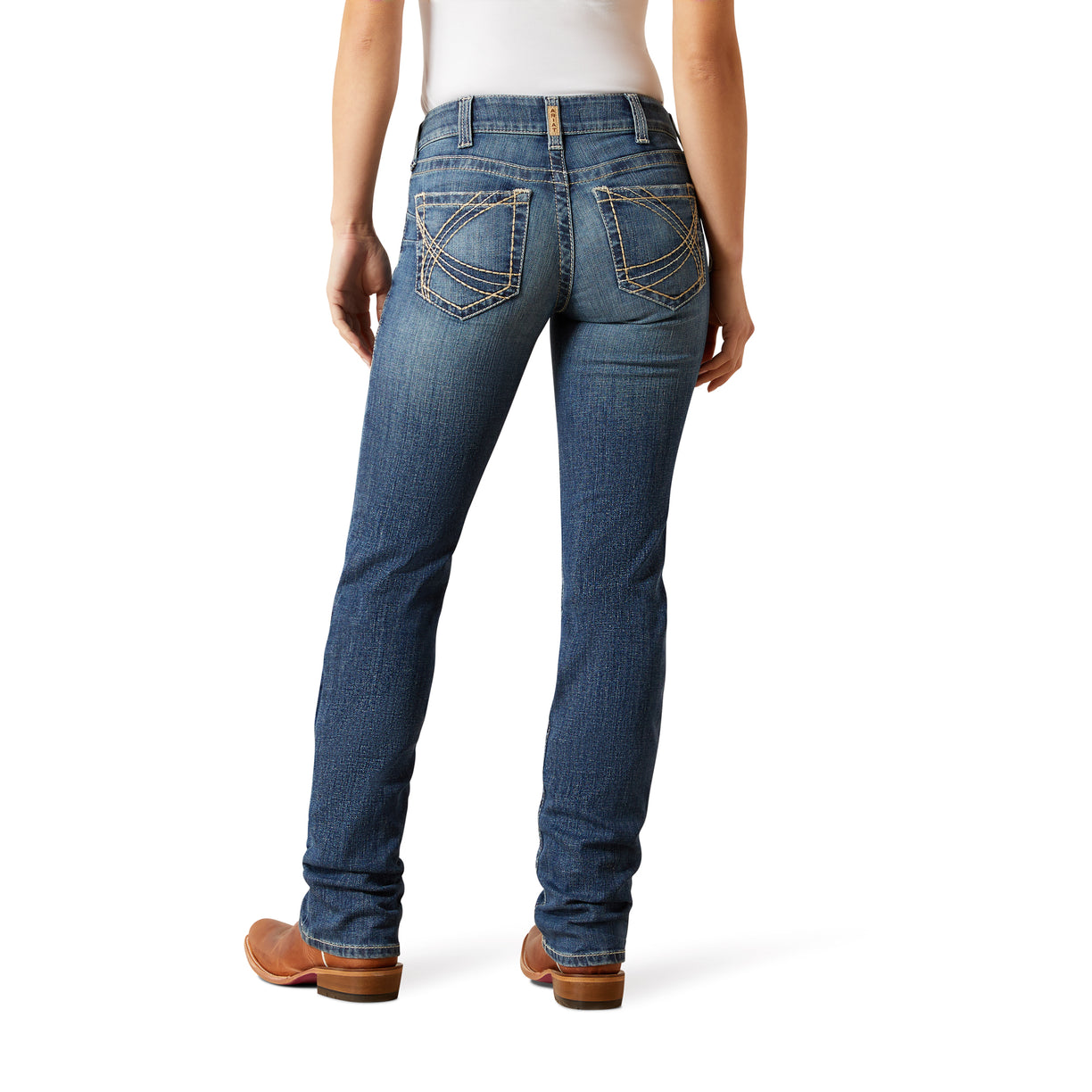Mid Rise Estelle Straight Leg Jeans