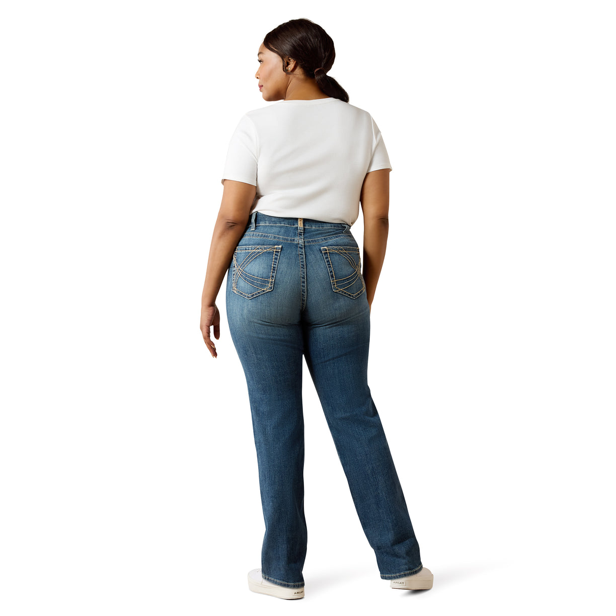 Mid Rise Estelle Straight Leg Jeans