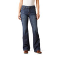 Person wearing blue jeans on a white background