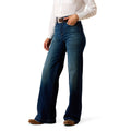 Person wearing blue jeans and a white shirt on a white background